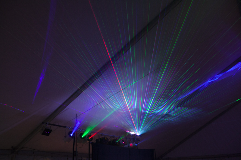 Laser beams at the Ann Arbor Summer Festival